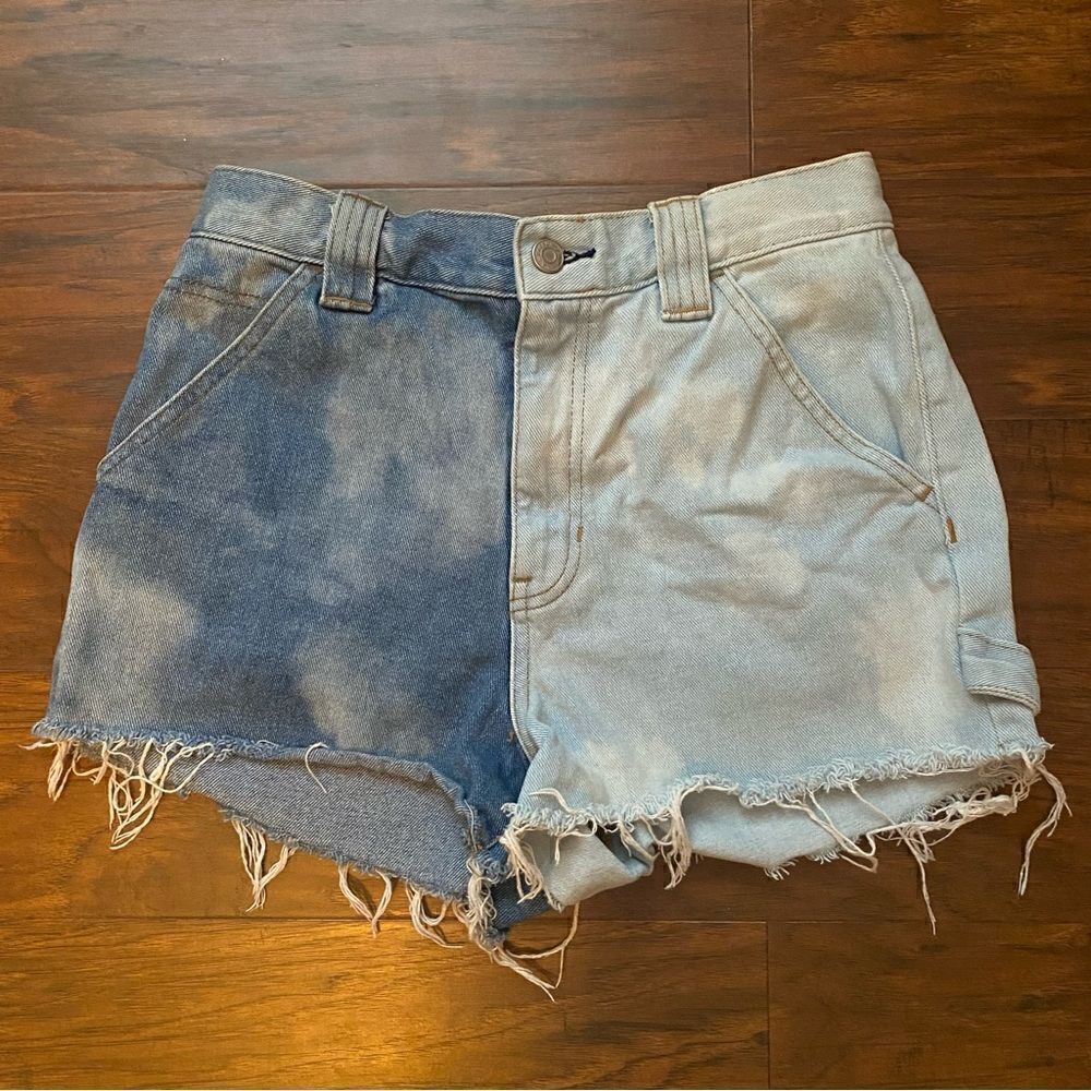 NEW PACSUN Two Tone Denim Shorts